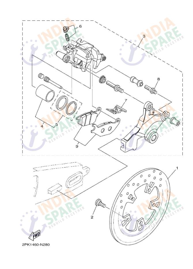 REAR BRAKE CALIPER